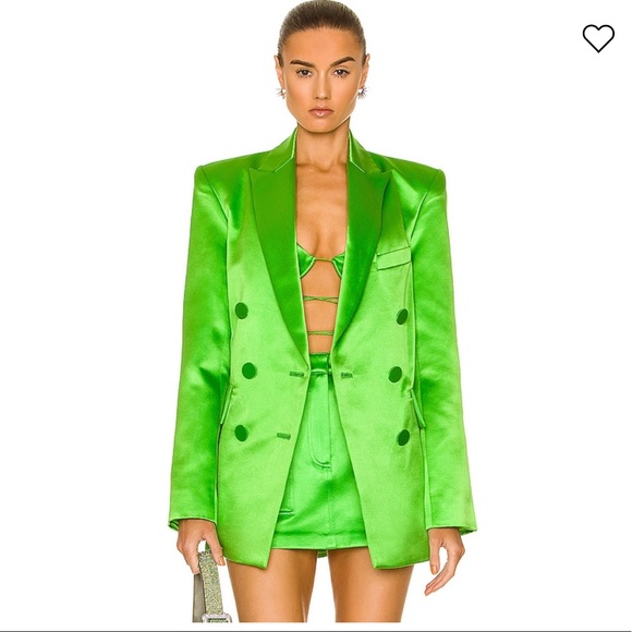 Satin crepe fully lined mini skirt & oversized jacket set size Small preloved - Picture 2 of 15